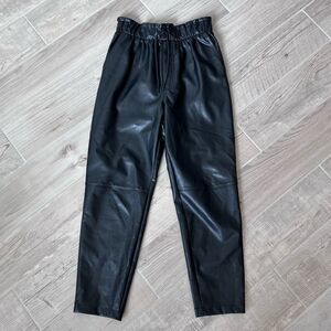 Abercrombie & Fitch Vegan Faux Leather Pants Drawstring Sz M